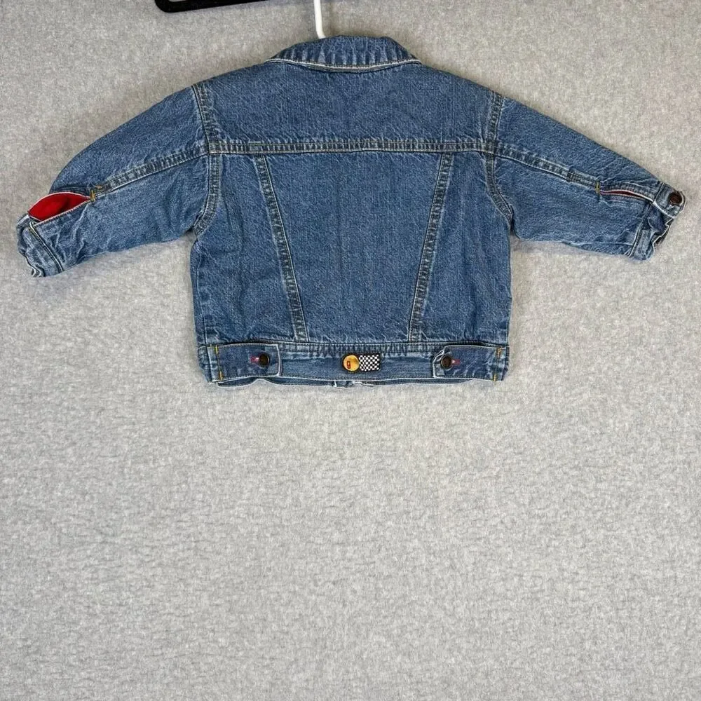 Vintage Gymboree 2000 Baby 12-18 Months Blue Trucker Style Jacket Coat
